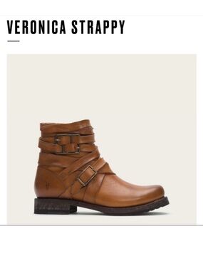 Frye Veronica Strappy Ankle Boots in Brown